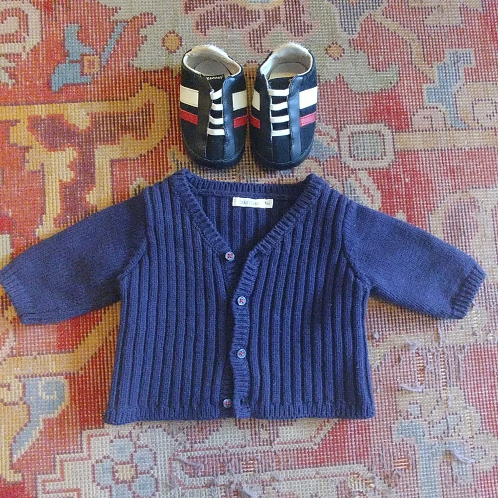 Bout'chou cardigan w Crib shoes